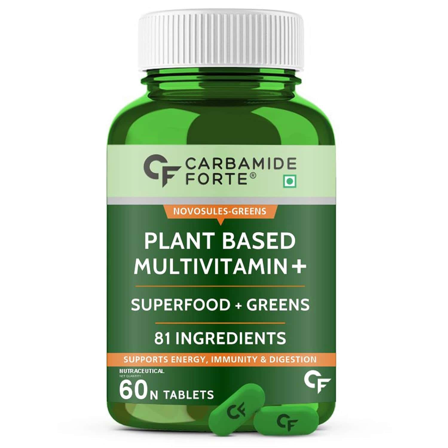 Carbamide Forte Plant Based Multivitamin With 82 Ingredients-60 Tablets