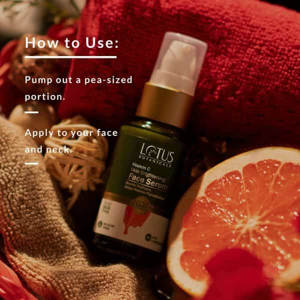 Lotus Botanicals Skin Brightening Face Serum Vitamin C Recovers And Repairs Dull Skin- 30 G