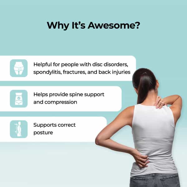 Pharmeasy Lumbar Sacro Support Belt |Back Pain Relief And Sacral Support | 1 Nos