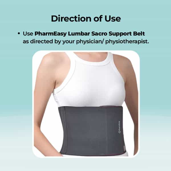 Pharmeasy Lumbar Sacro Support Belt |Back Pain Relief And Sacral Support | 1 Nos