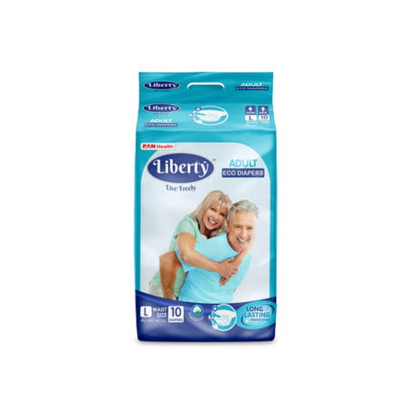 Liberty Eco Adult Diapers - Large - 10 Units