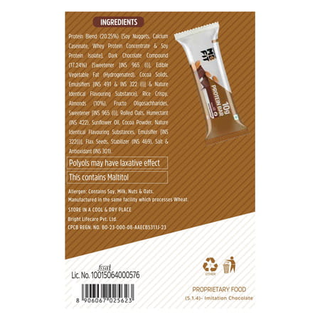 Muscleblaze 10G Protein Bar (Choco Almond | Pack Of 6) | Protein Blend