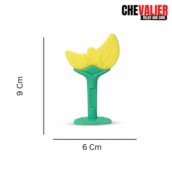 Chevalier Soft Silicone Rubber Baby Teether | Soothes Sore Gums Chew Infant Toy | Moon
