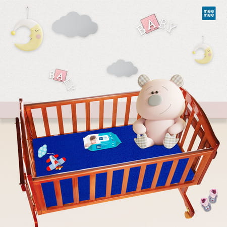 Meemee Microfiber Baby Bed Protecting Mat (Royal Blue | Large)