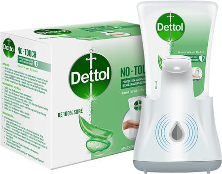 Dettol Handwash No-Touch Automatic Soap Dispenser Device With Aloe Vera Refill 250ml