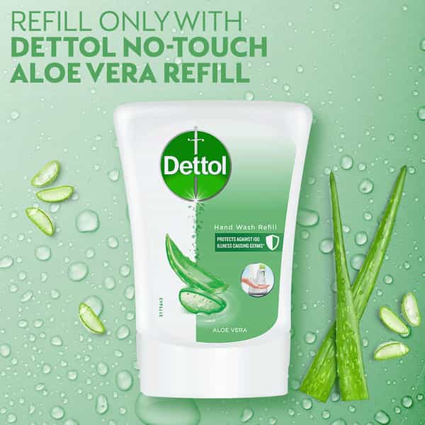 Dettol Handwash No-Touch Automatic Soap Dispenser Device With Aloe Vera Refill 250Ml