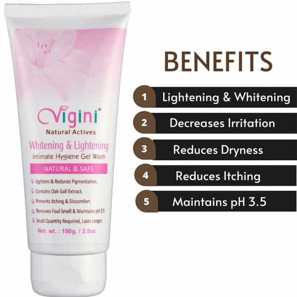 Vigini Vaginal V Feminine Hygiene Intimate Private Part Lightening Whitening Gel Wash Men + Women