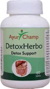 Ayur Champ Detox Herbo | Detox Support | Herbal Supplement | 60 Tablets