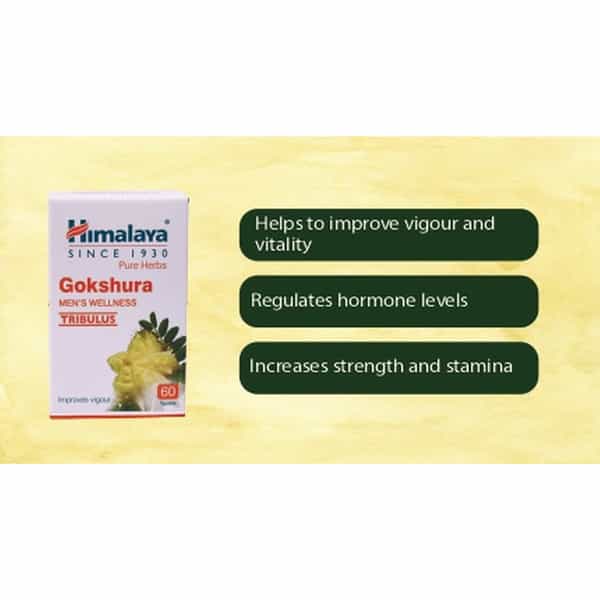 Himalaya Pure Herbs Gokshura Tablet 60 No's (Pack Of 2)