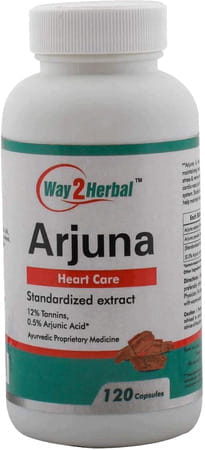 Way2herbal Arjuna Heart Care 500mg 120 Capsules - (Pack Of 4)