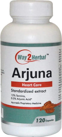 Way2herbal Arjuna Heart Care 500mg 120 Capsules - (Pack Of 4)