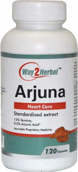 Way2herbal Arjuna Heart Care 500Mg 120 Capsules - (Pack Of 4)