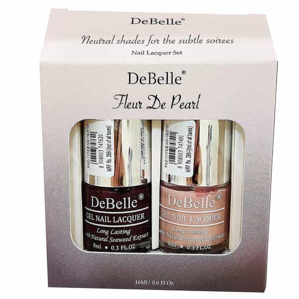 Debelle Gel Nail Polish Gift Set Of 2 Plum Toffe | Peony Blossom- 16 Ml(8 Ml Each)