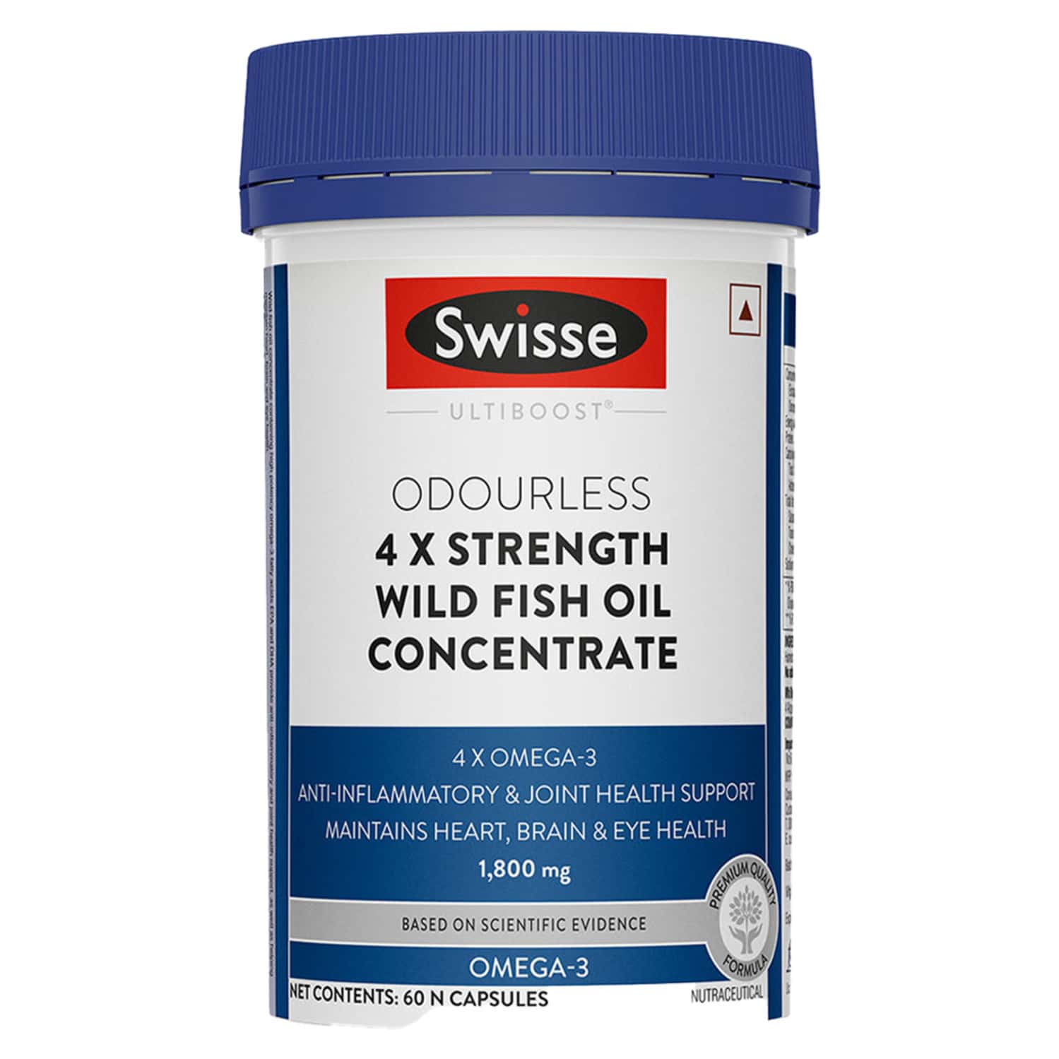 Swisse Ultiboost 4 X Strength Odrless Wild Fish Oil Capsule 60 No's