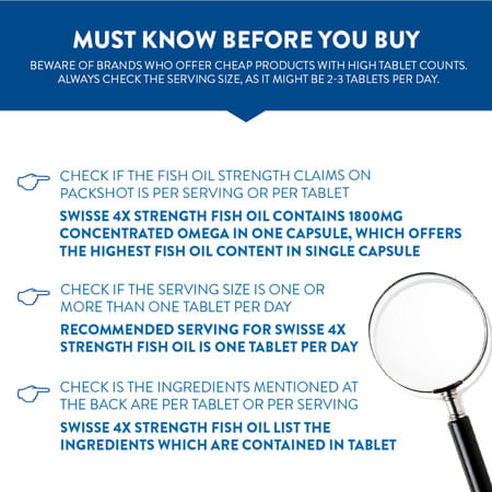 Swisse Ultiboost 4 X Strength Odrless Wild Fish Oil Capsule 60 No'S