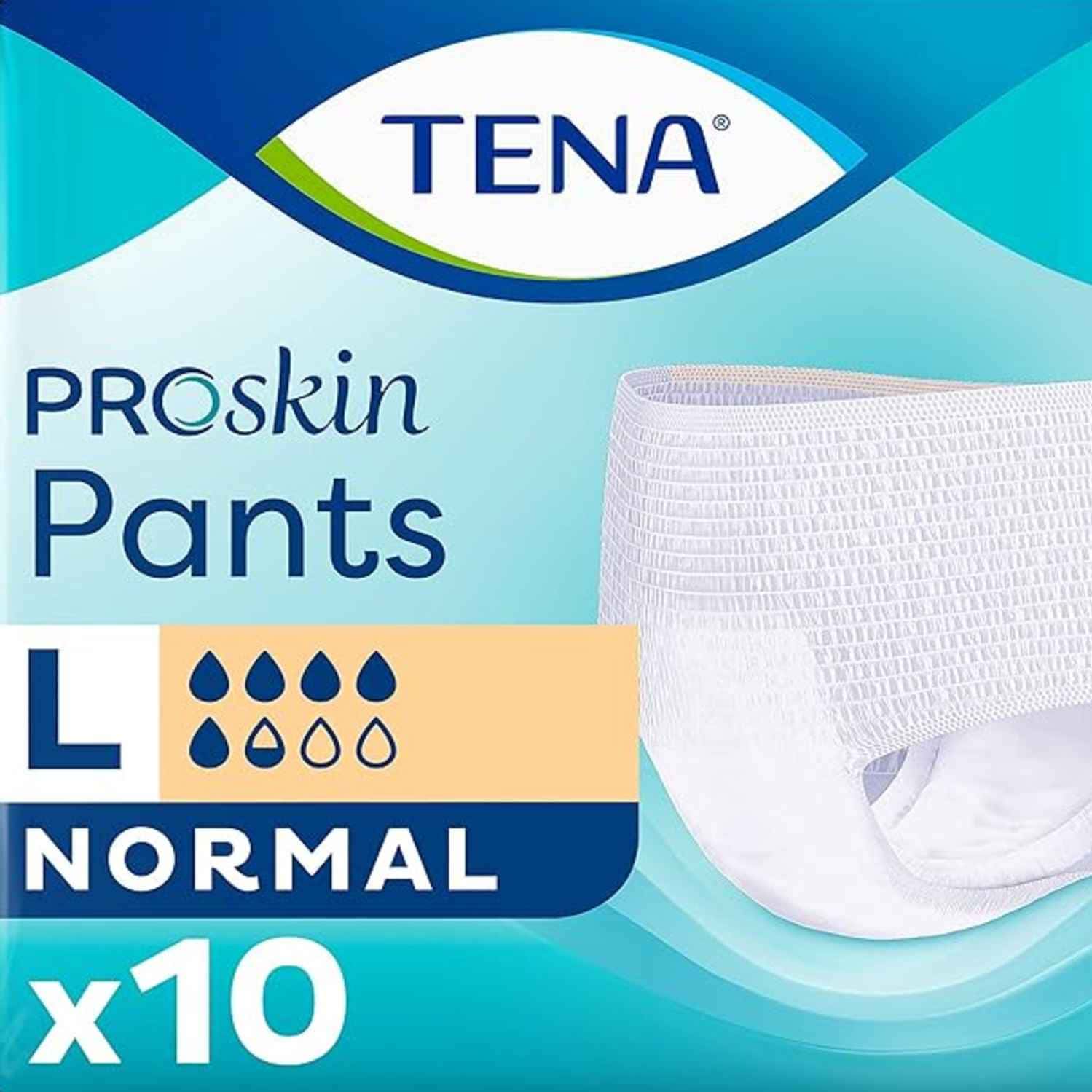 Tena Normal Pants Style | Adult Diaper Size(l) | Unisex | 39.37-53.14 Inch | 100-135cms - 10n