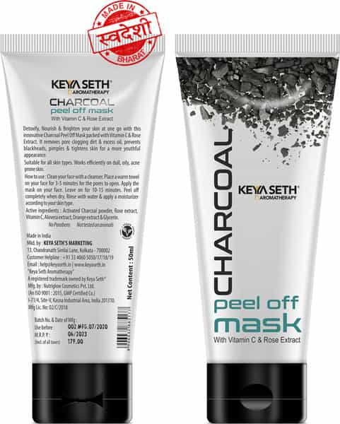 Keya Seth Aromatherapy Charcoal Peel Off Mask Face Pack-50Gm