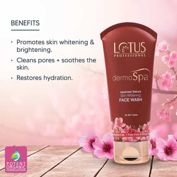 Lotus Professional Dermospa Japanese Sakura Skin Whitening Face Wash 80G