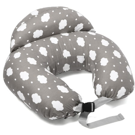 Momcozy Maternity Accessory Adjustable Nursing Pillow - Grey & White