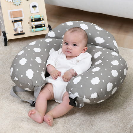 Momcozy Maternity Accessory Adjustable Nursing Pillow - Grey & White