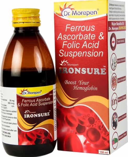 Dr. Morepen Ironsure | Boost Hemoglobin | Suspension | 150 Ml