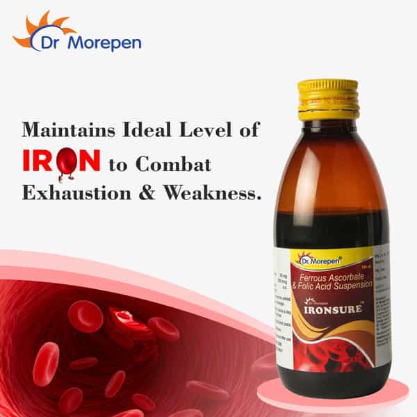 Dr. Morepen Ironsure | Boost Hemoglobin | Suspension | 150 Ml