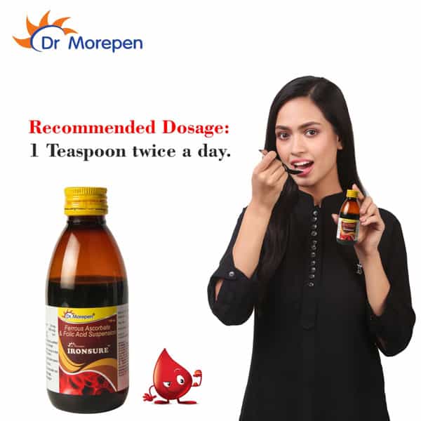 Dr. Morepen Ironsure | Boost Hemoglobin | Suspension | 150 Ml