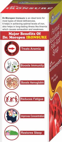 Dr. Morepen Ironsure | Boost Hemoglobin | Suspension | 150 Ml