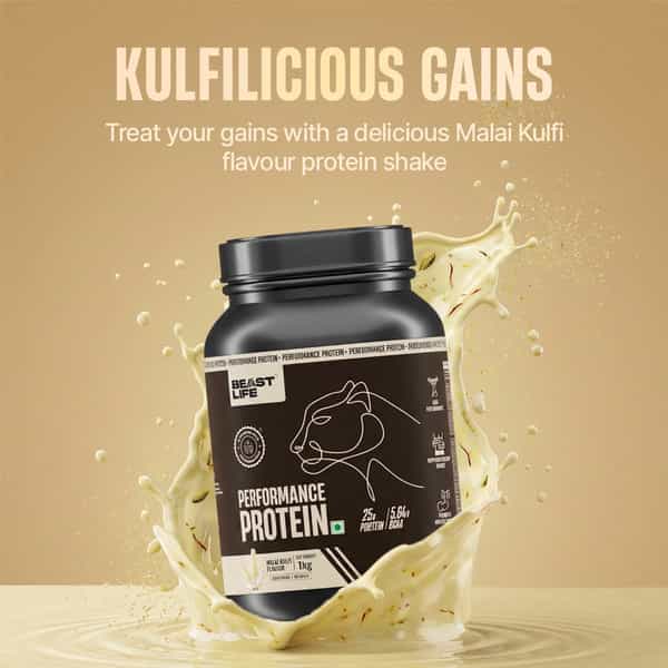 Beastlife Performance Yeast Protein | 25G Protein | Malai Kulfi | Easy Digest | 1 Kg