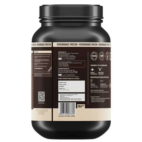 Beastlife Performance Yeast Protein | 25G Protein | Malai Kulfi | Easy Digest | 1 Kg