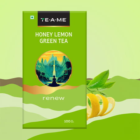 Te-A-Me Honey Lemon - Green Tea Bags 100 Pcs