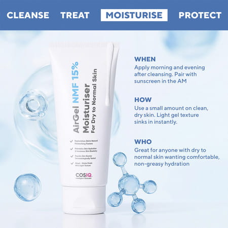Cos-Iq Airgel Nmf 15% For Dry To Normal Skin Moisturizer | Men & Women - 100 Ml