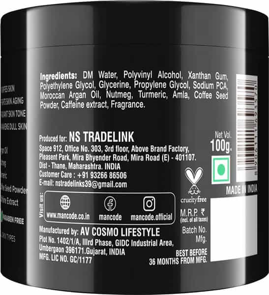 Mancode De Tan Peel Off Mask 100Gm