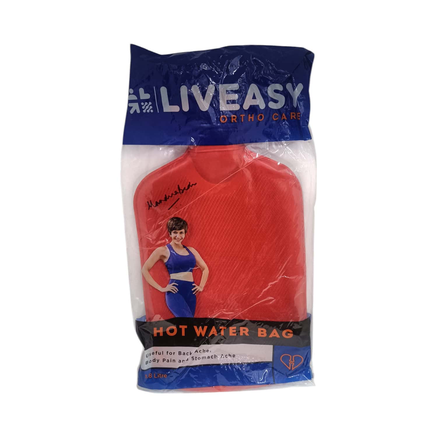 Liveasy Ortho Care Red Color Hot Water Bag 1.8 Litre