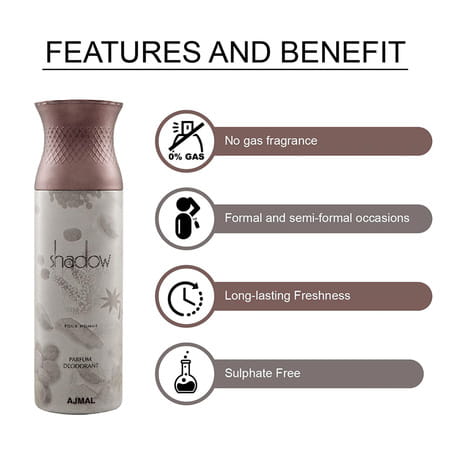 Ajmal 2 Nightingale For Men & Women & 1 Shadow Him For Men Deodorants Each 200ml Combo Pack Of 3