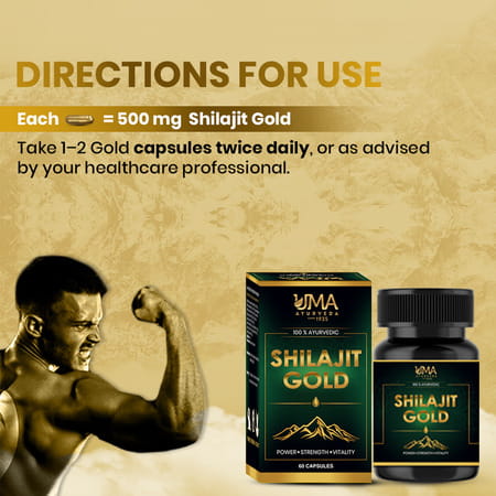 Uma Ayurveda Shilajit Gold Capsule - 30n