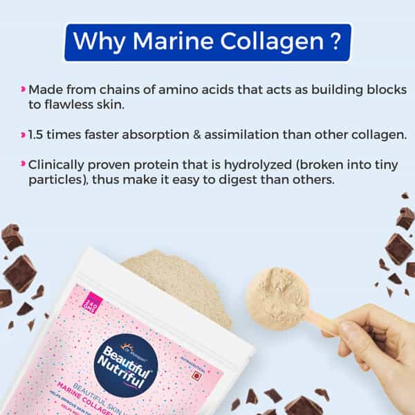 Dr. Morepen Marine Collagen Peptide | Chocolate | Pouch | Powder | 240 Gm