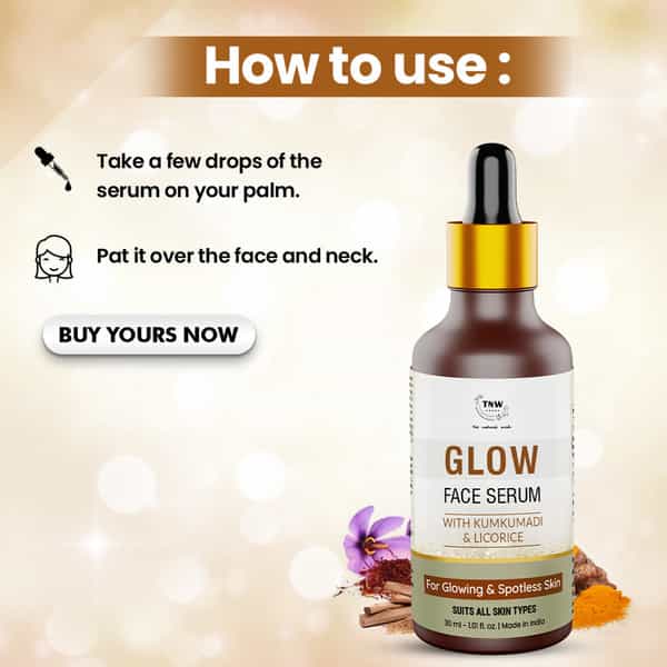 Tnw The Natural Wash Glow Face Serum For Radiance | With Kumkumadi & Licorice | Paraben-Free