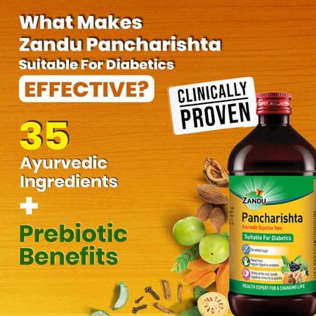 Zandu Pancharishta Ayurvedic Digestive Tonic | Suitable For Diabetics | 450ml
