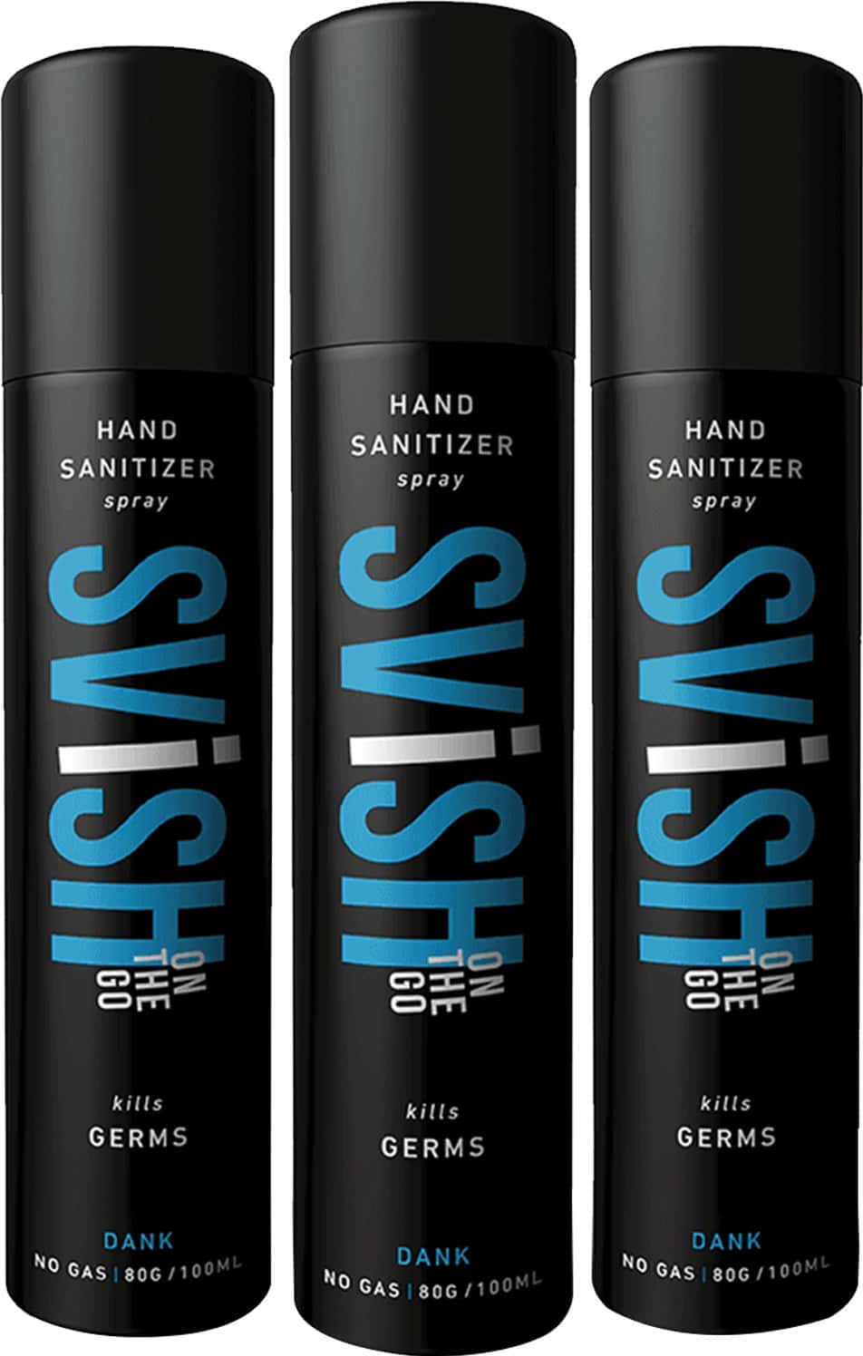 Svish On The Go Dank Hand Sanitizer Spray (100 Ml) | 70% Alcohol | No Gas Pack Of 3