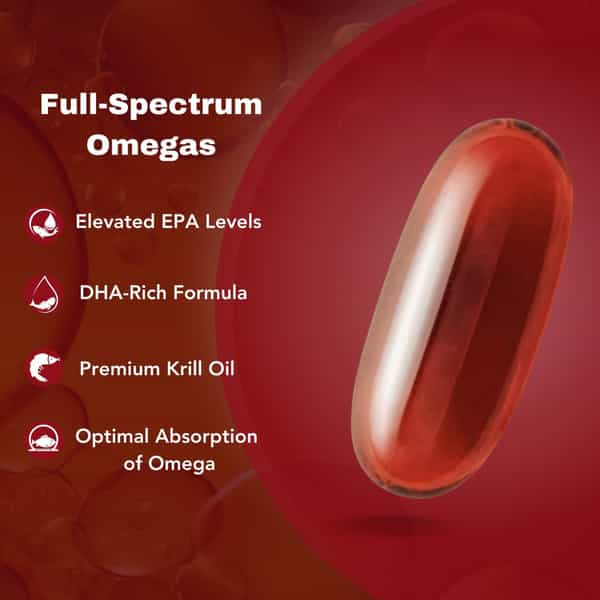 Wishnew Wellness Krill Omega Complex: Optimal Support For Heart And Brain Health | Rich In Omega-3