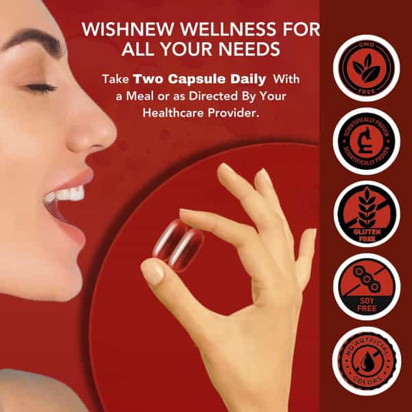 Wishnew Wellness Krill Omega Complex: Optimal Support For Heart And Brain Health | Rich In Omega-3
