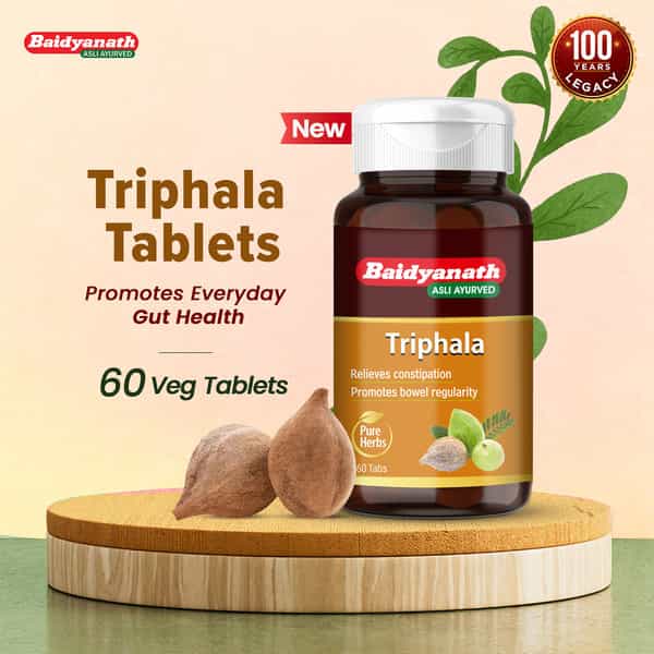 Baidyanath Triphala Tablets-Helpful In Relieves Constipation Acts As Natural Detoxifier|60Tb