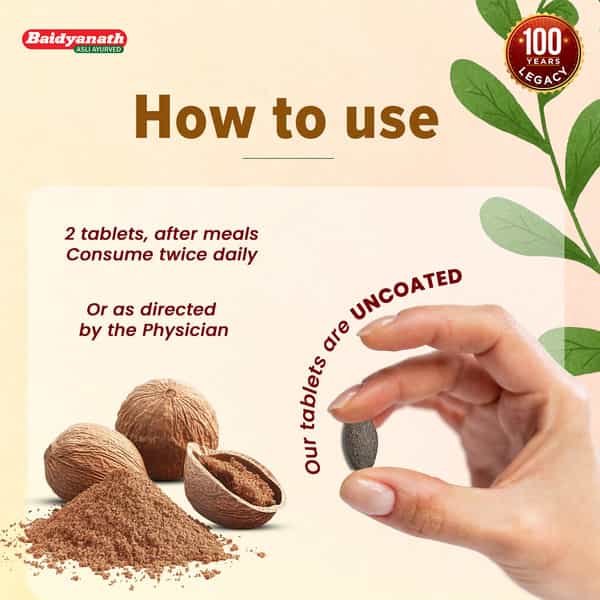Baidyanath Triphala Tablets-Helpful In Relieves Constipation Acts As Natural Detoxifier|60Tb