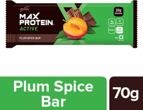 Ritebite Max Protein Active Plum Spice Bar 70G - Pack Of 1