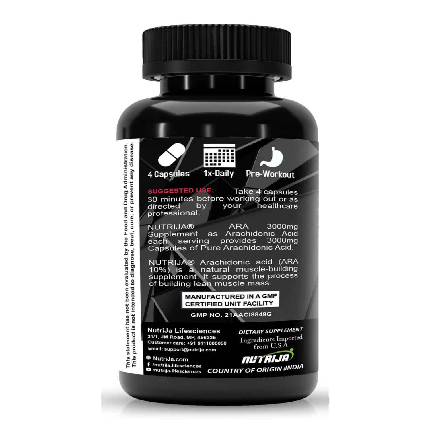 Buy NUTRIJA ARACHIDONIC ACID (ARA) SUPPLEMENT 3000MG (240 CAPSULES