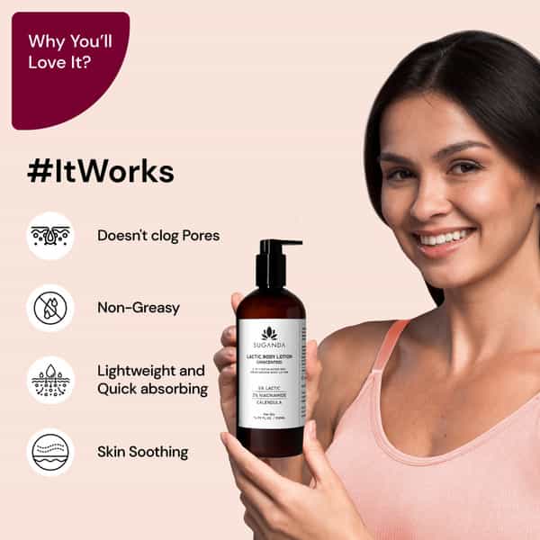 Suganda Lactic Body Lotion Unscented 500Ml