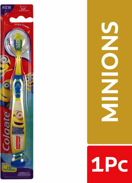 Colgate Kids (5+ Years) Minion Toothbrush Extra Soft With Tongue Cleaner - 1 Pc