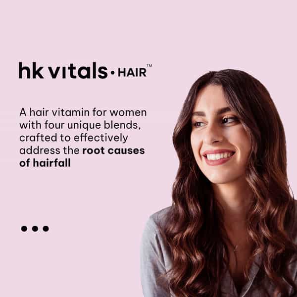 Hk Vitals Hair Vitamins For Women (60 Tablets) With Biowin & Keracollagen