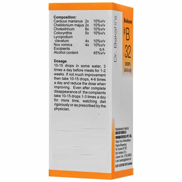 Dr Bakshi's Bakson Homoeopathy B32 Lax-N-Liv Drops 30 Ml
